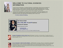 Tablet Screenshot of culturalsciences.info